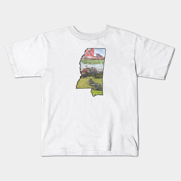 Mississippi Kids T-Shirt by TwoBroads